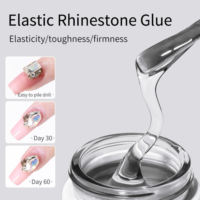 Custom Adhesive Glue for Nail Art Semicured Gel Nails Gem for Hands Gel Glue Gem Rhinestone Diamond Gel Nail Glue