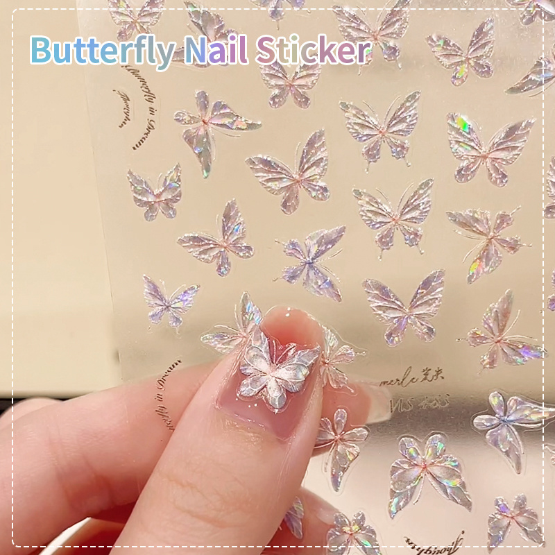 OEM Nails Art Transfer Decals Stickers Nail Art Stickers Fall Butterfly Nail Art Stickers