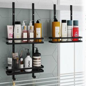 1 2-tier Stainless Steel Matte Black Hanging Mesh Shower Caddy Hanging Shower Baskets Shelf Organizer for Shower