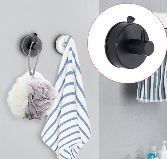 Adhesive Heavy Duty Waterproof SUS304 Bathroom Removable Suction Cup Towel Hook Kitchen Quick Install Strong Sucker Wall Hook