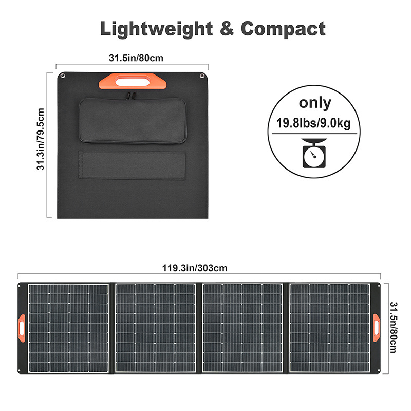 Monocrystalline solar panel 60W 120W 140W 200W 400w  Portable Power Station High Efficiency Flexible Solar Panels