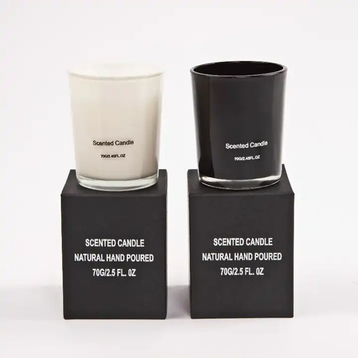 Premium Natural soywax Aroma  Candle Highly Scented Candles with Black or white gift box for Home decore trival