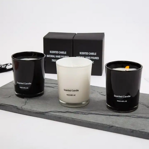 Premium Natural soywax Aroma  Candle Highly Scented Candles with Black or white gift box for Home decore trival