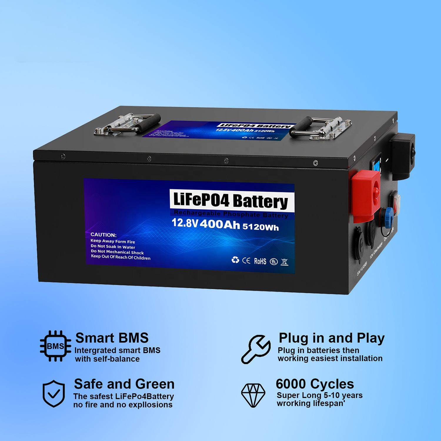 Lifepo4 12V 100Ah 200Ah 230Ah 280Ah 300Ah Battery Case Lithium 12V Lifepo4 Battery Solar Energy Storage Battery Pack