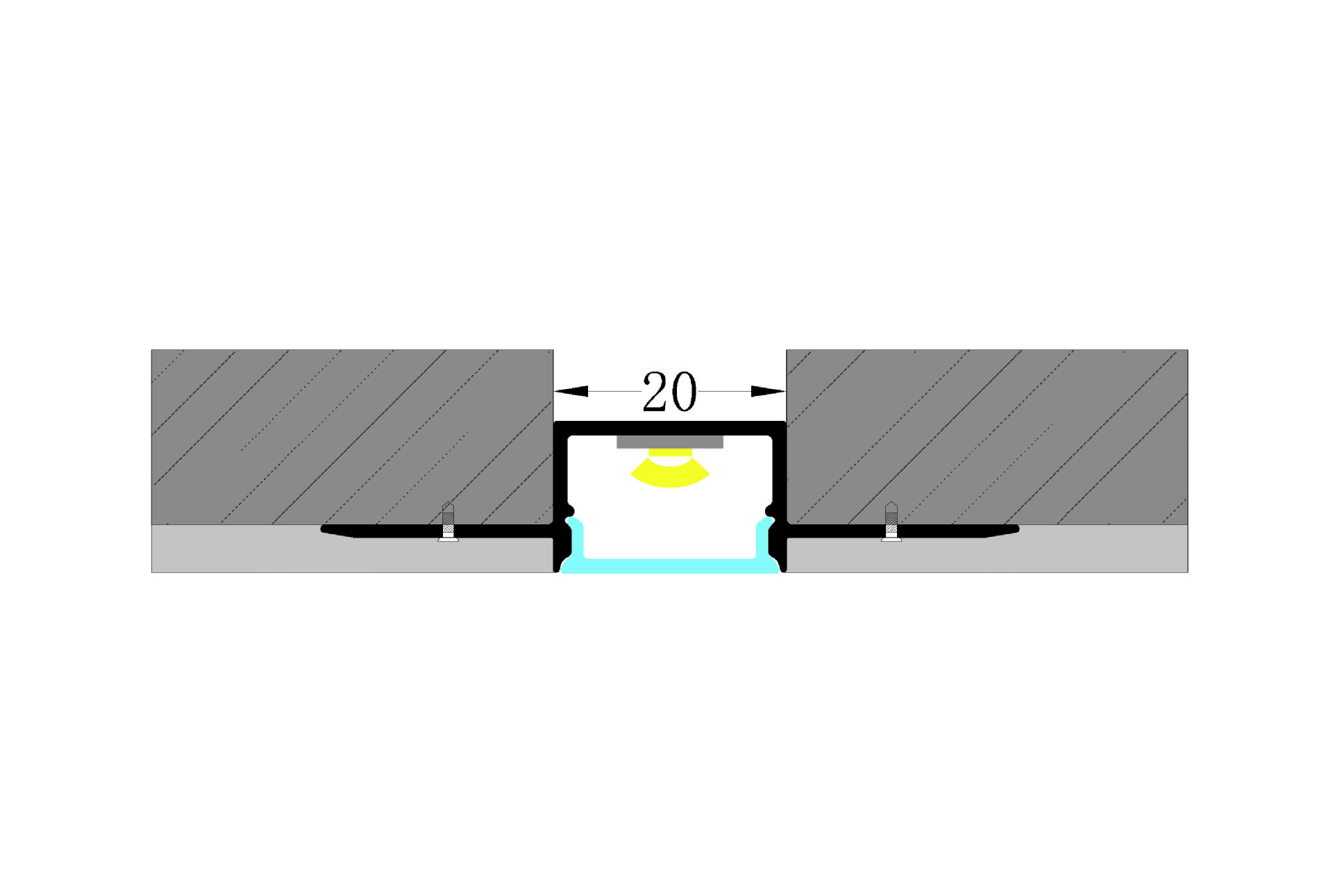 Aluminum Extrusion Led Profile Aluminium Connector For Door Frame Profil Extruded Led Ceiling Light