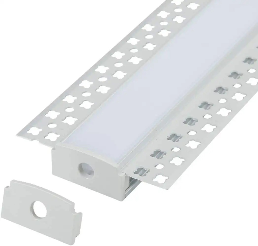 Plaster-in LED Channel Hot Sale Led Aluminium Profile Drywall LED Light Strips Gypsum Aluminum Profile Channel Diffuser