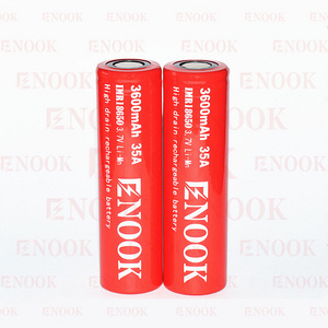 New Arrival Enook 18650 3600mAh 35A high drain 3.7V rechargeable battery with flat top