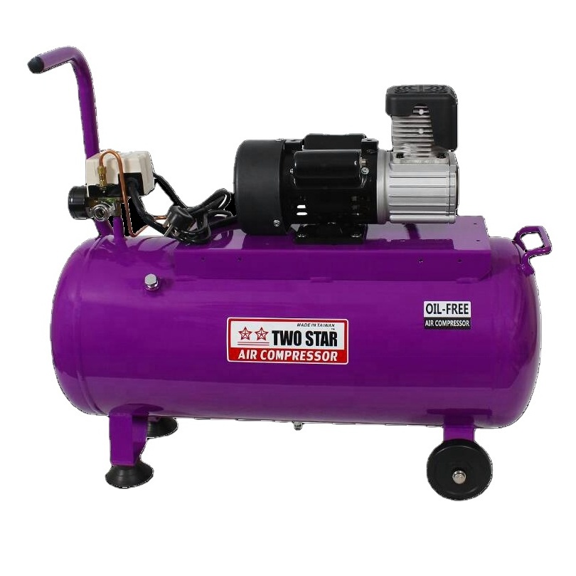 220V High Efficiency Long Duty Cycle High Quality 2.5HP Oil Free Portable Mini Air Compressor with 50 liters tank