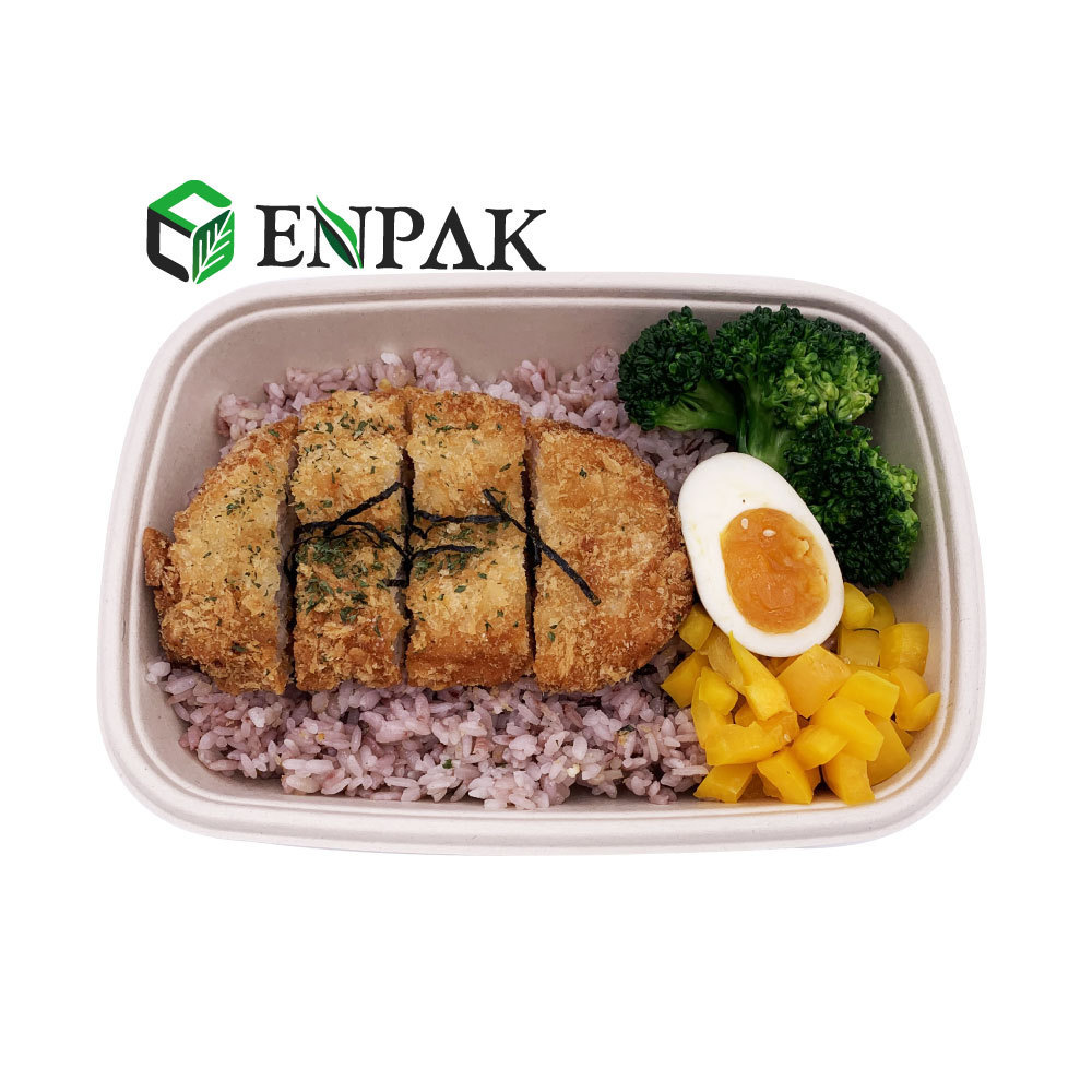 High quality compostable biodegradable disposable sugarcane bagasse food packaging to-go boxes