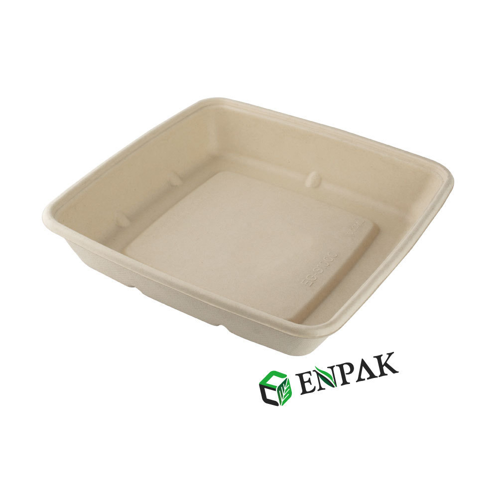 High Quality Home Takeaway Biodegradable Sugarcane Bagasse Clamshell Box Disposable Food Container