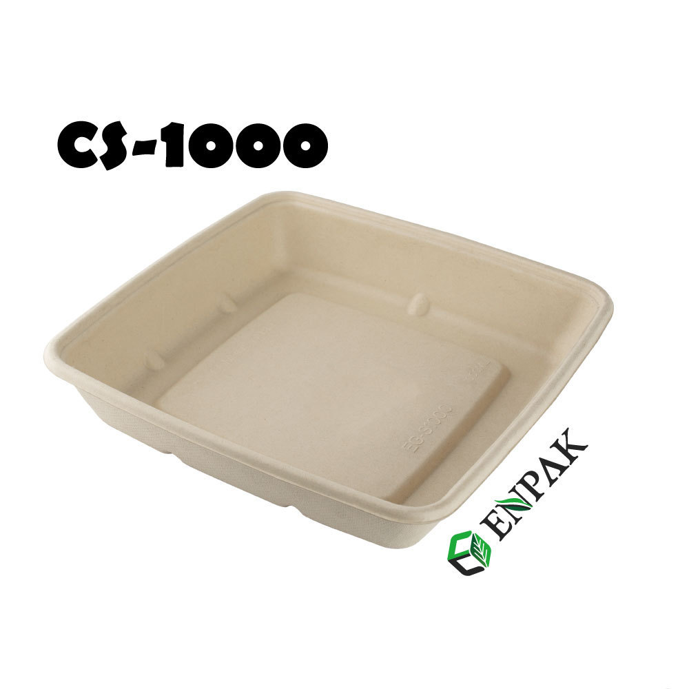 High Quality Home Takeaway Biodegradable Sugarcane Bagasse Clamshell Box Disposable Food Container