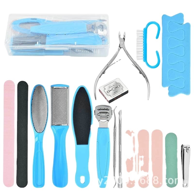 Hot sale Pedicure Tools Kit Stainless Steel Foot Rasp Foot Peel and Callus Clean Feet Dead Skin Tool Set pedicure kit