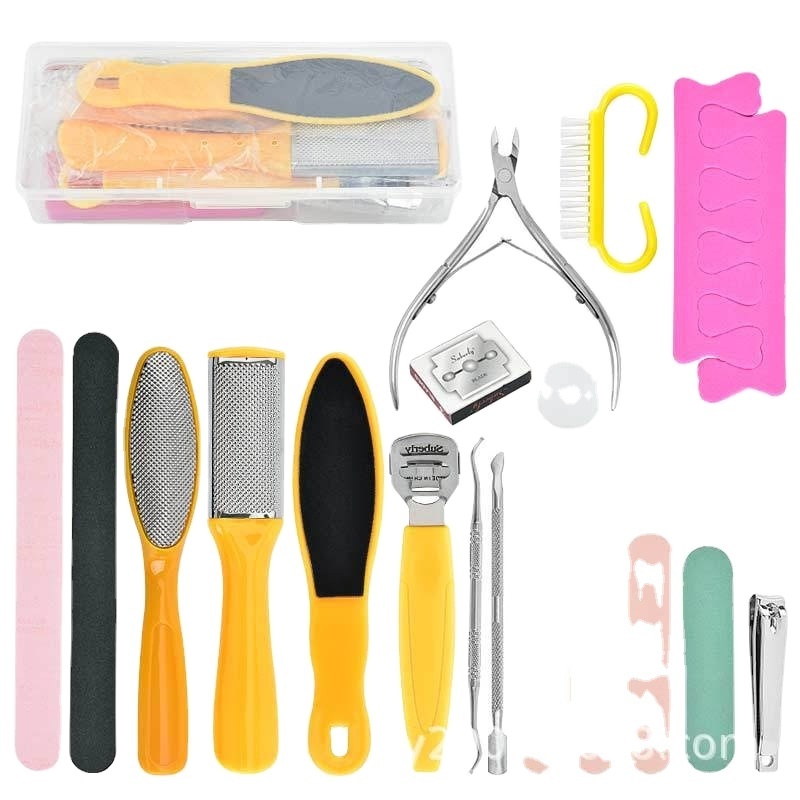 Hot sale Pedicure Tools Kit Stainless Steel Foot Rasp Foot Peel and Callus Clean Feet Dead Skin Tool Set pedicure kit