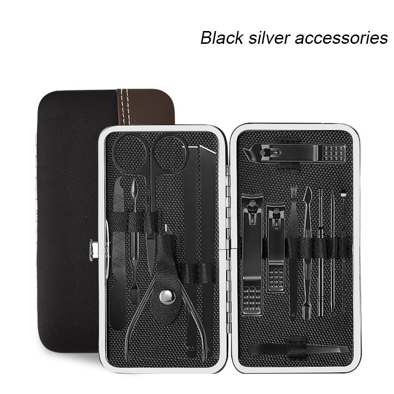 stainless steel 12 pieces nail clipper baby nail clippers nail cutter kit manicure pedicure  mens manicure set