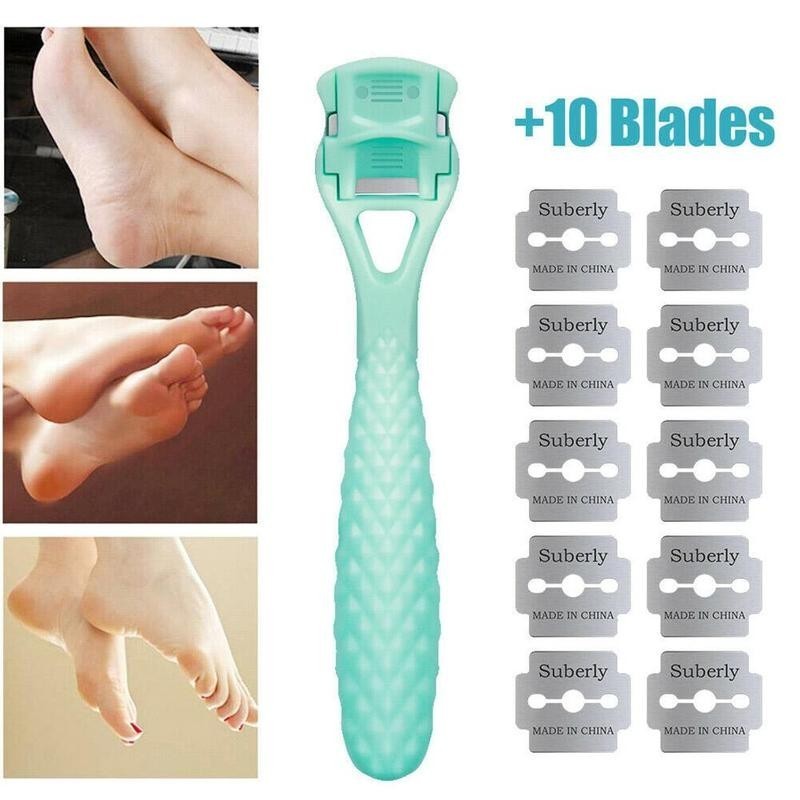 Foot Callus Shaver & Scraper Callous Removers for Feet Razor Tools with 10 Blades Professional Pedicure Knife