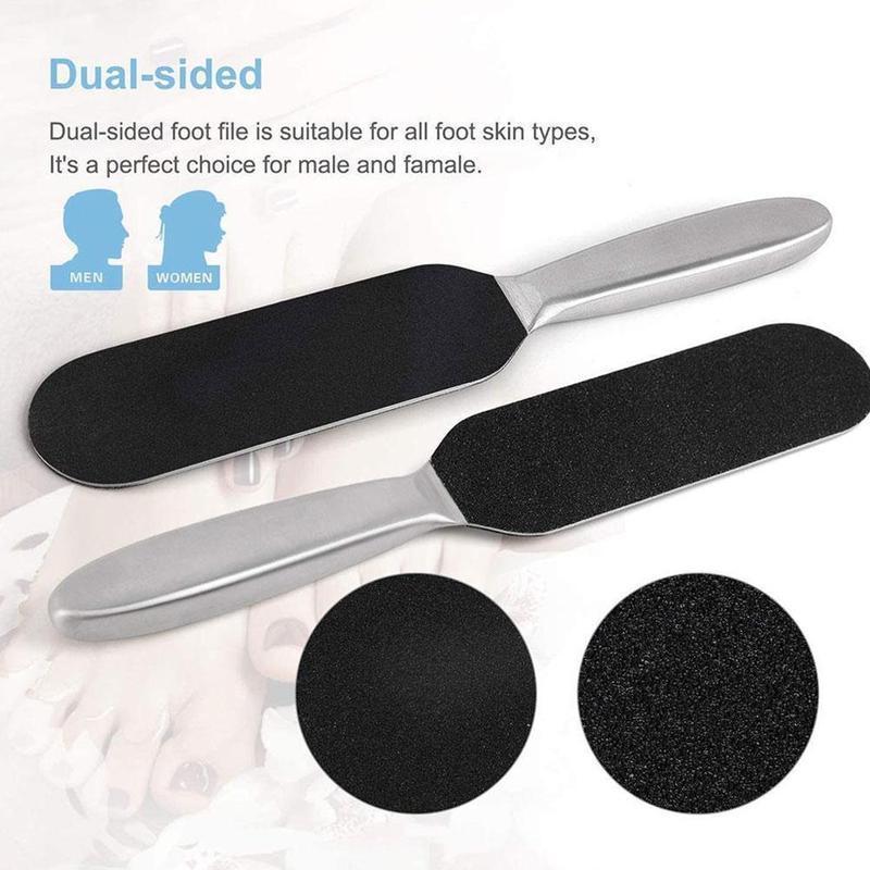 Reusable replacement sandpaper stainless steel double sided callus remover professional foot file set pedicure kit