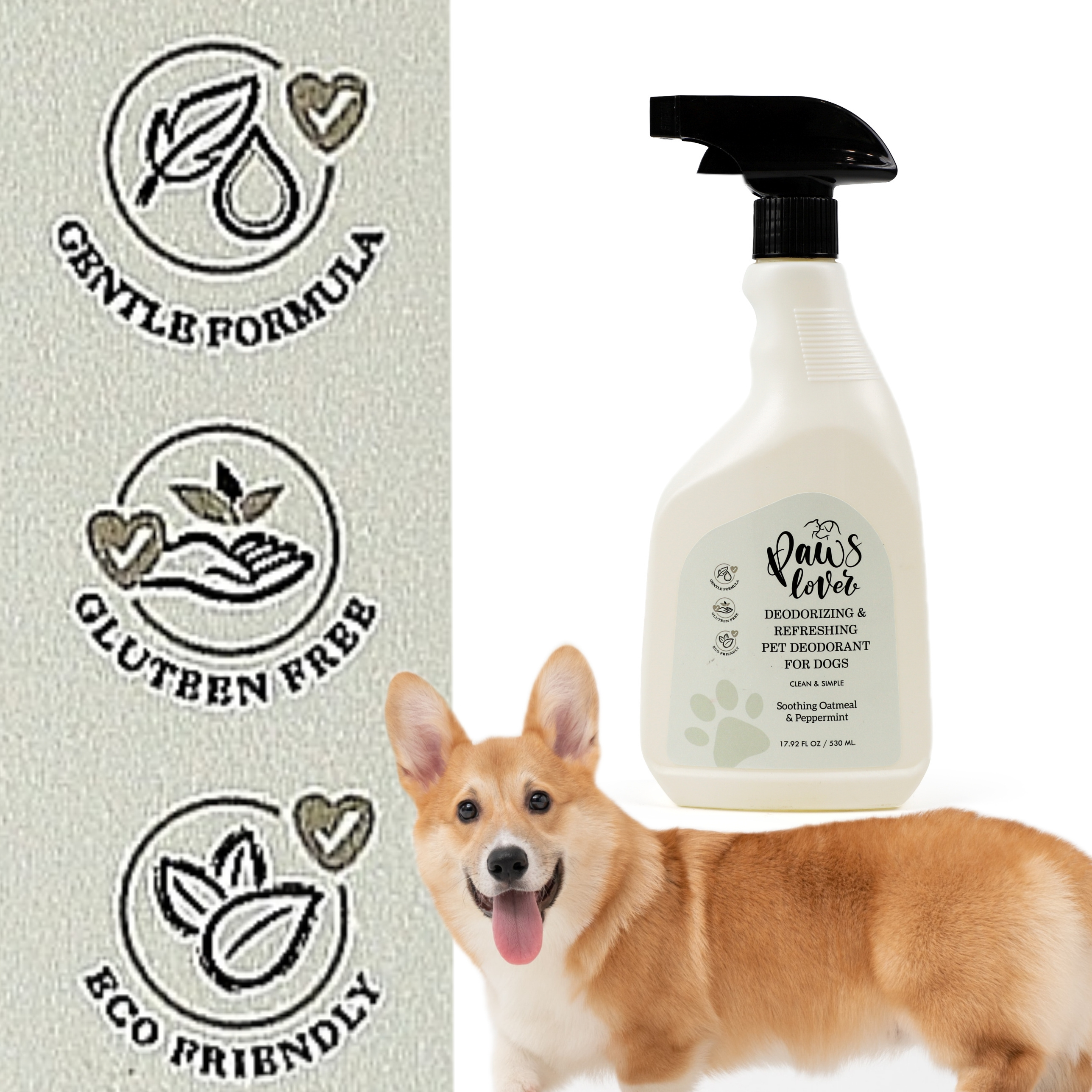 Private Label 530ml Pet Odor Eliminator Cleaner Spray Deodorizing and Refreshing Deodorant for Dogs