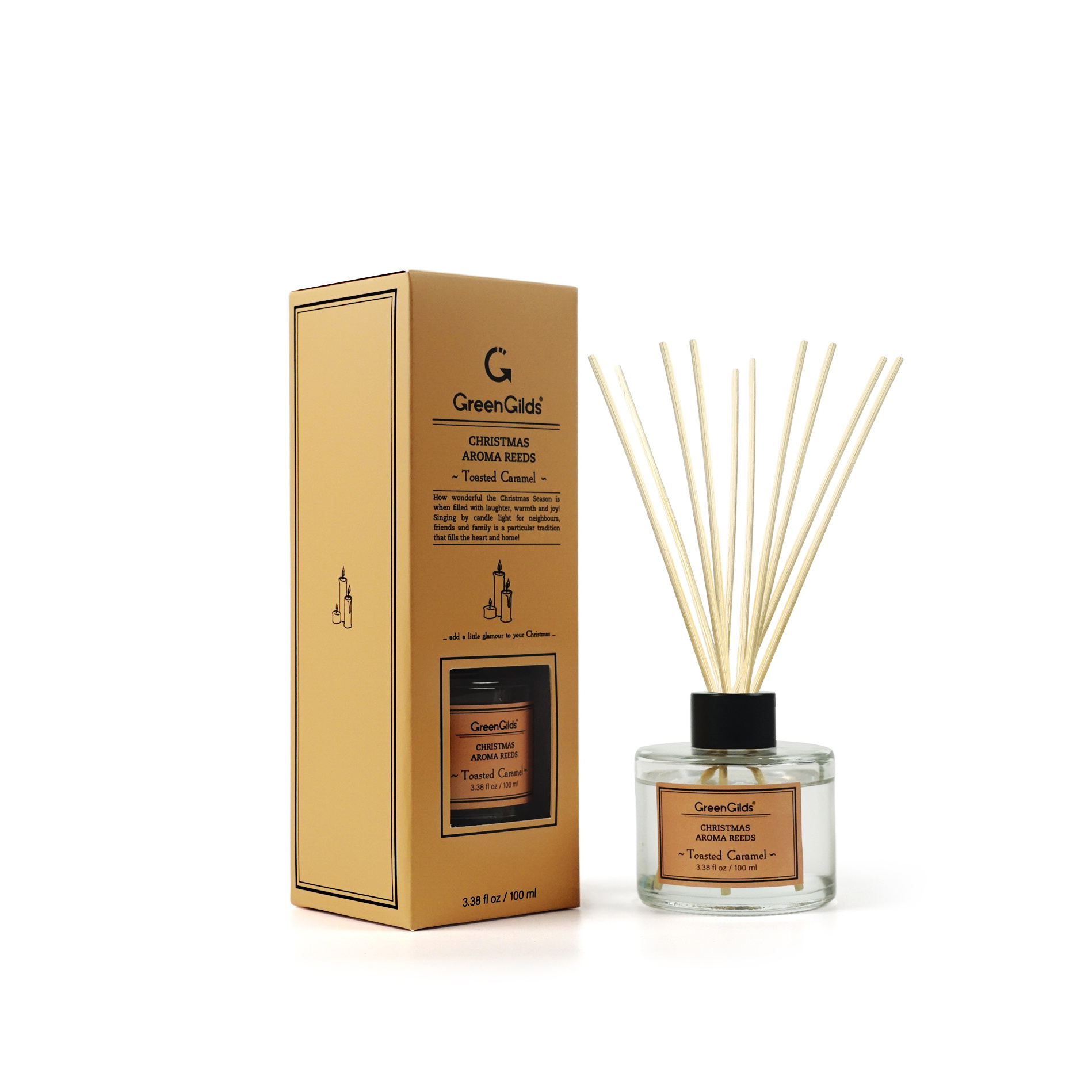 Air Fresheners Christmas Reed Diffuser Fragrance Alcohol Free Aroma Scented Reed Diffuser