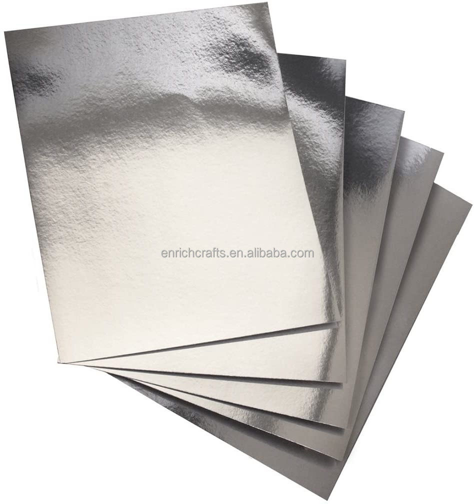 Wholesale 20*30cm 250GSM Metallic A4 Paper Rose Gold Mirror Cardstock For Diy Scrapbooking Christmas