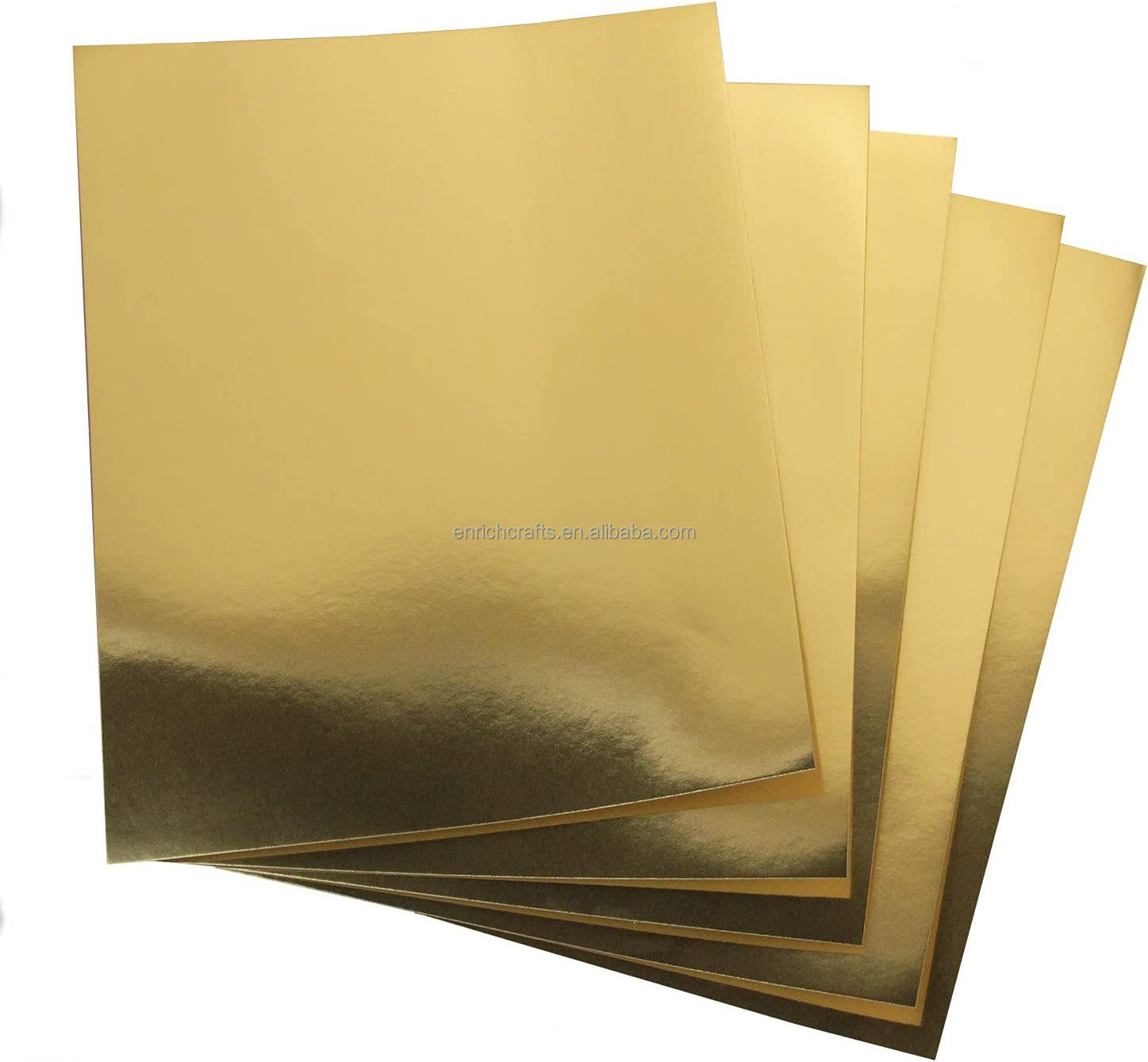 Wholesale 20*30cm 250GSM Metallic A4 Paper Rose Gold Mirror Cardstock For Diy Scrapbooking Christmas