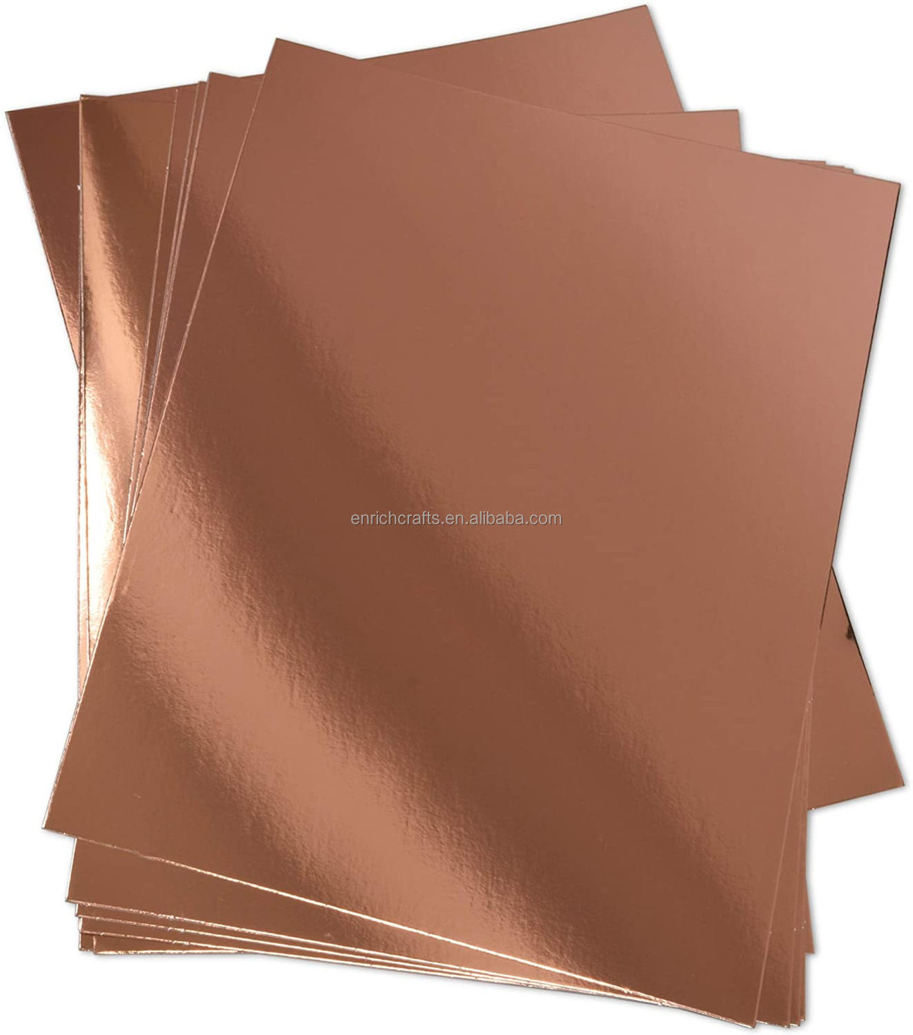 Wholesale 20*30cm 250GSM Metallic A4 Paper Rose Gold Mirror Cardstock For Diy Scrapbooking Christmas