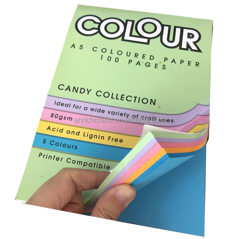 70g 80g 110g 150g 180gsm Paper for Kids A3 A4 A5 School Craft Multi Color Paper Watercolor Gouache Drawing Sketch Painting Pads