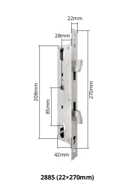 Enrique Smart Door Lock Mortise Lock Body Plate 6068 4585 5050