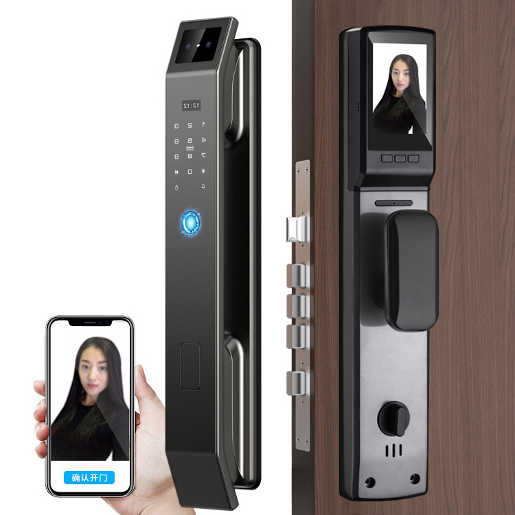 Enrique Wishome 3D Face Recognition WIFI Cerradura Inteligente Password Card Smart  Fingerprint Digital Door Lock With Camera