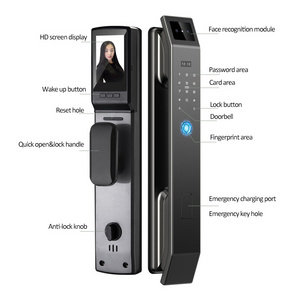 Enrique Wishome 3D Face Recognition WIFI Cerradura Inteligente Password Card Smart  Fingerprint Digital Door Lock With Camera