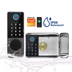 Enrique Tuya Double-Sided Rim Lock TTlock Biometric Fingerprint Card Codes APP Home Gate Outside Waterproof Smart Door Locks