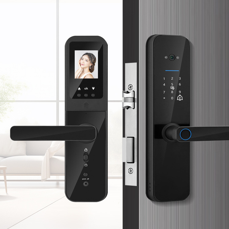 Enrique Tuya Wifi Doorbell Tuya Wifi Fingerprint Passcode Biometric IC Card Smart Digital Keyless Lock with Camera