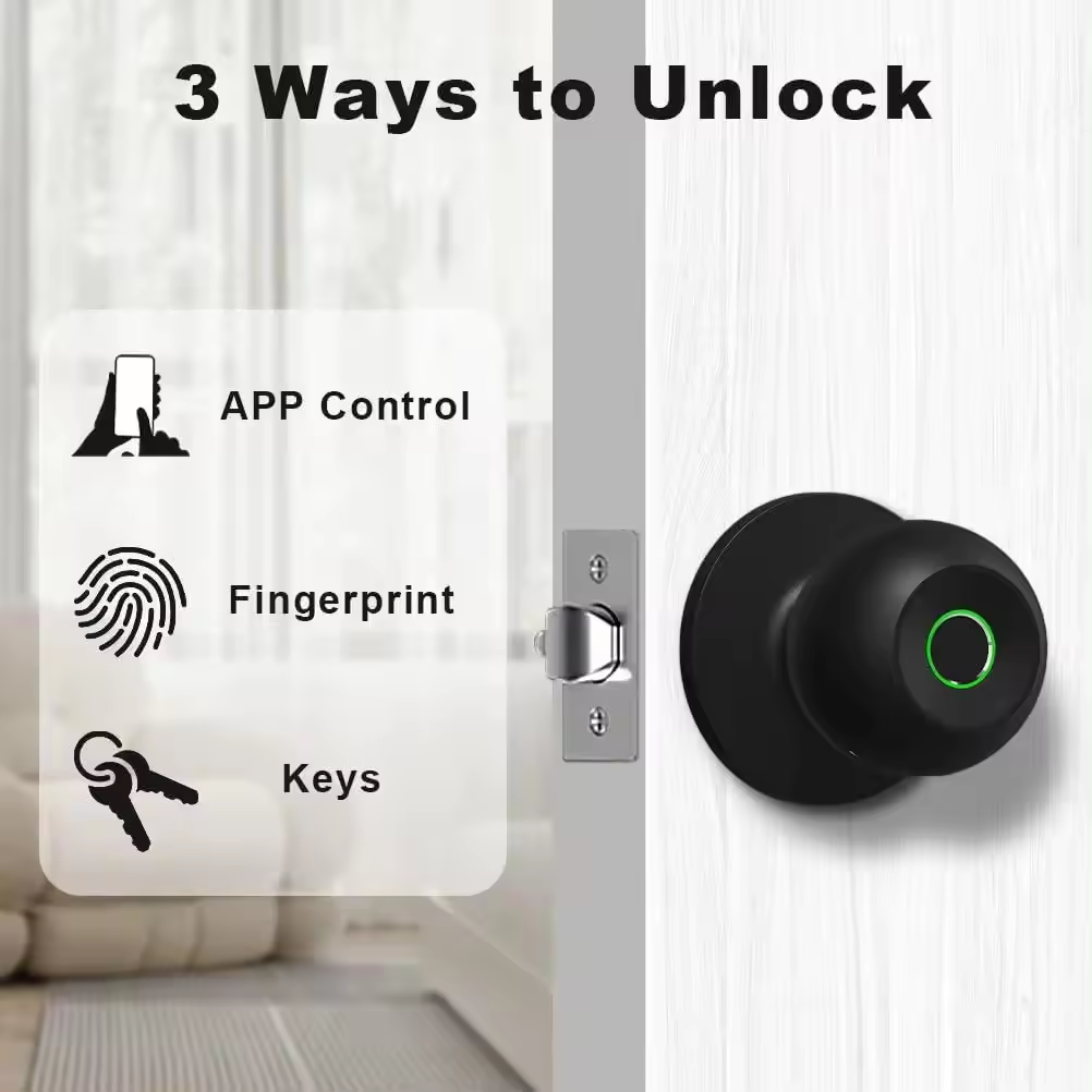 Enrique Tuya Bathroom Door Handles And American Automatic Tuya Smart Interior Door Locks Knob Sets Fingerprint