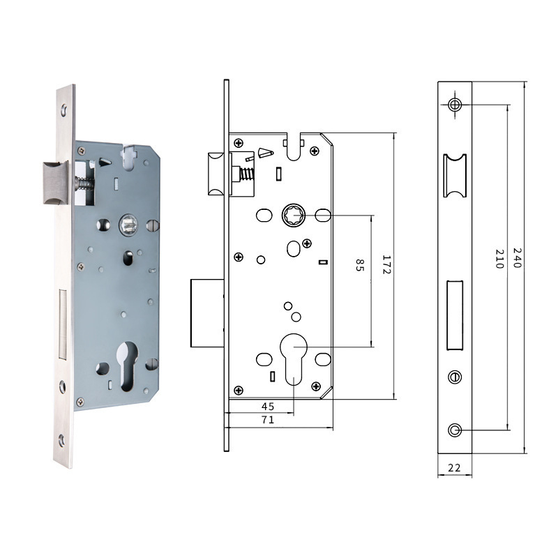 Enrique Smart Door Lock Mortise Lock Body Plate 6068 4585 5050