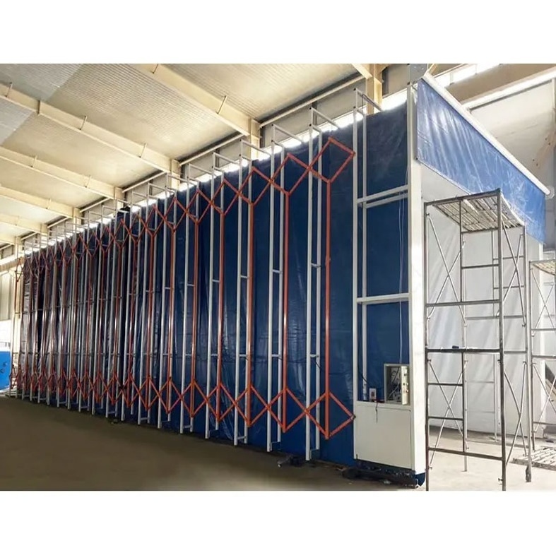 High Quality Customized Open Face Mobile Telescopic Retractable Spray Booths For Sale