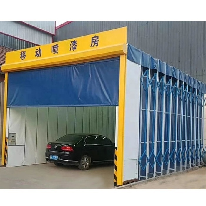 High Quality Customized Open Face Mobile Telescopic Retractable Spray Booths For Sale