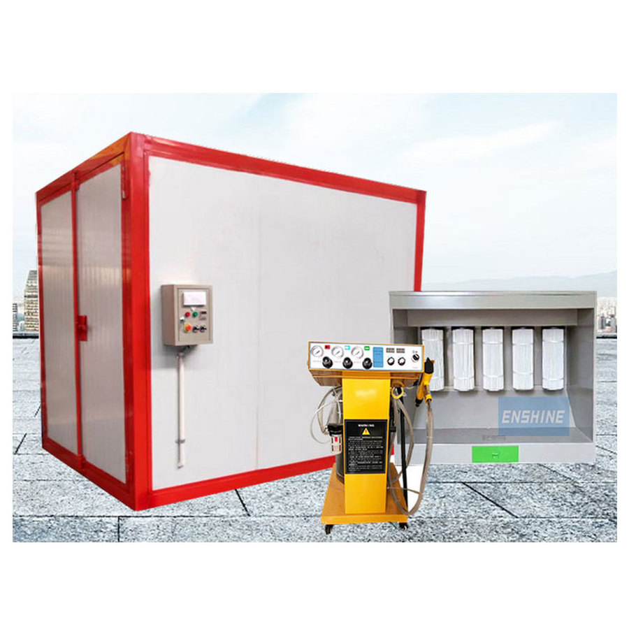 Manual powder coating machine spray paint line with paint gun for sale