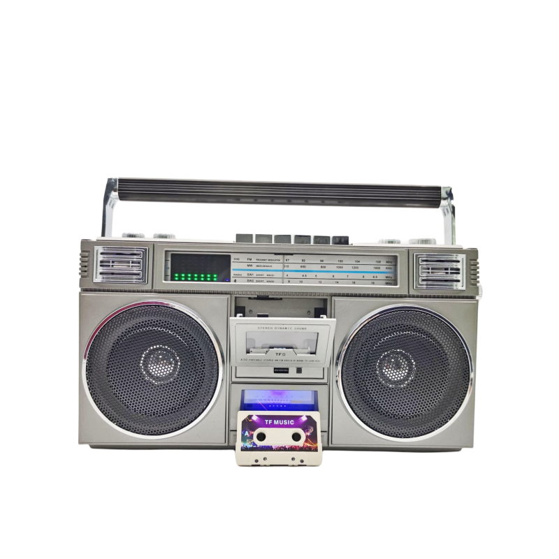 Retro Bluetooth Boombox,5.1 Bluetooth Player,Classic 80s Style Retro Recorder,Supports USB/TF card/AUX, AM/FM Radio