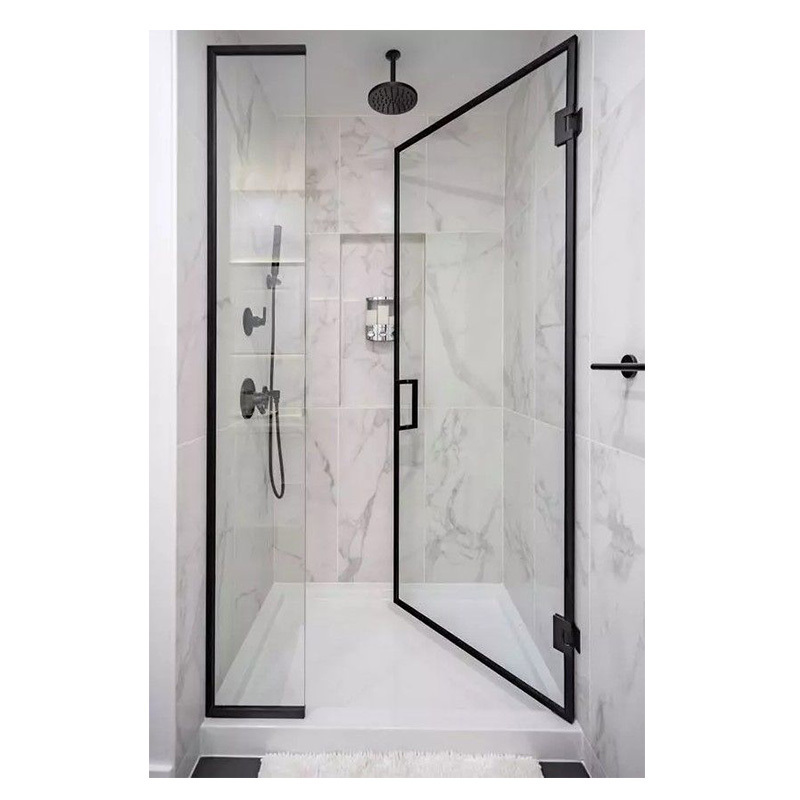 2024 simple glass door hinges shower set waterproof sealing strip used one piece toilet shower for modern prefab house