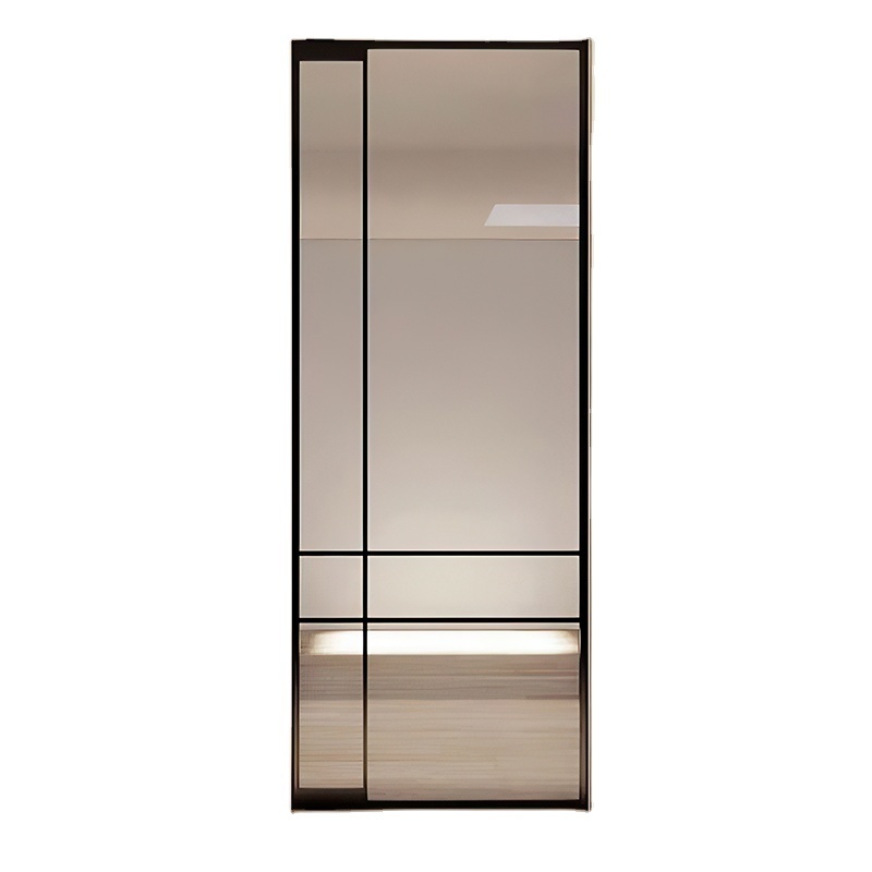 8mm Transparent Glass European Style Manual Afforded Interior Glass Black Gold White Swing door