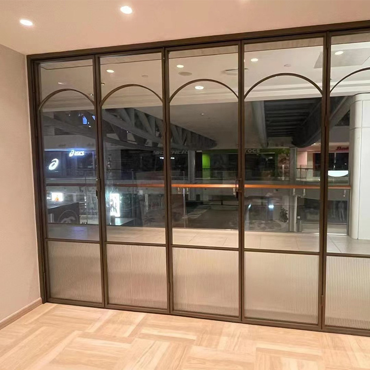 Wholesale Most Popular Courtyard Luxury Sound Proof Folding Interior Glass Doors Office