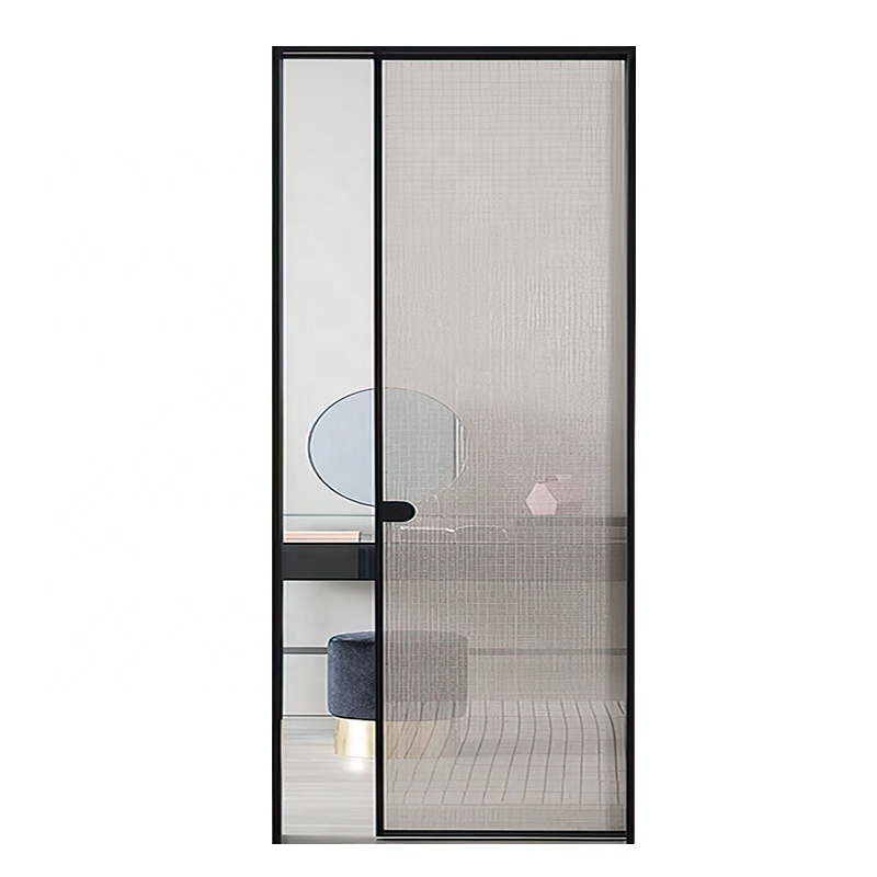 2024 House Interior Wall-mounted Hidden Slider Door Internal Steel pocket Sliding Glass Door