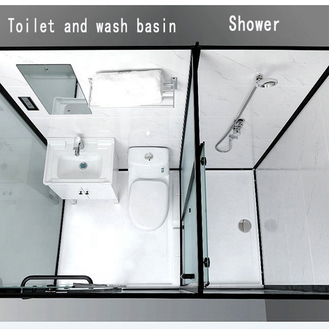 Modular shower toilet unit outdoor bathroom pods tent sinks wc prefabricated complete shower combo