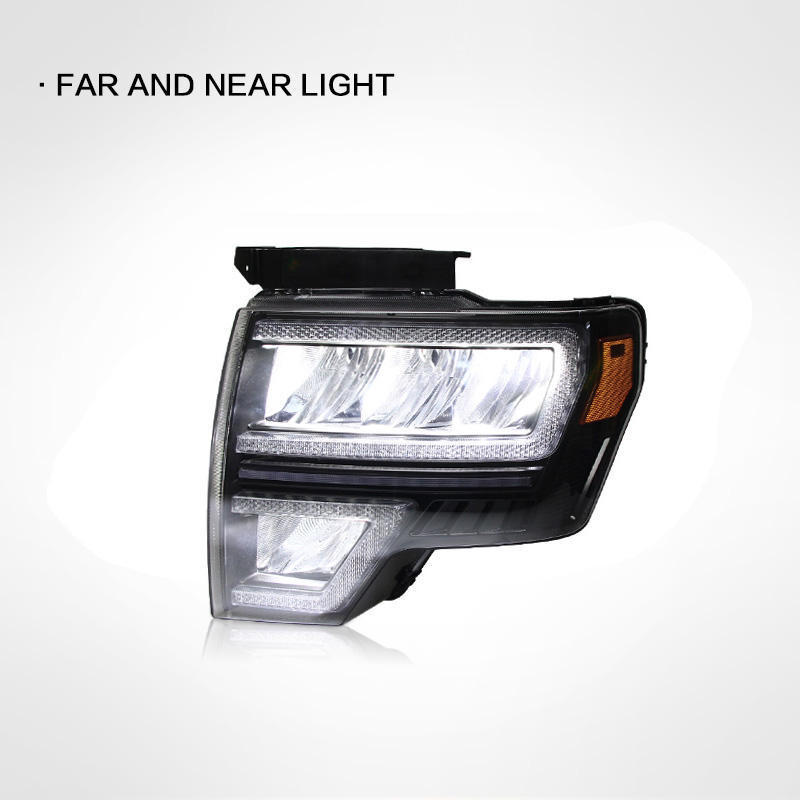 For Ford F150 SVT RAPTOR 2008-2014  headlight assembly modified LED daytime running lights streamer turn signal headlights