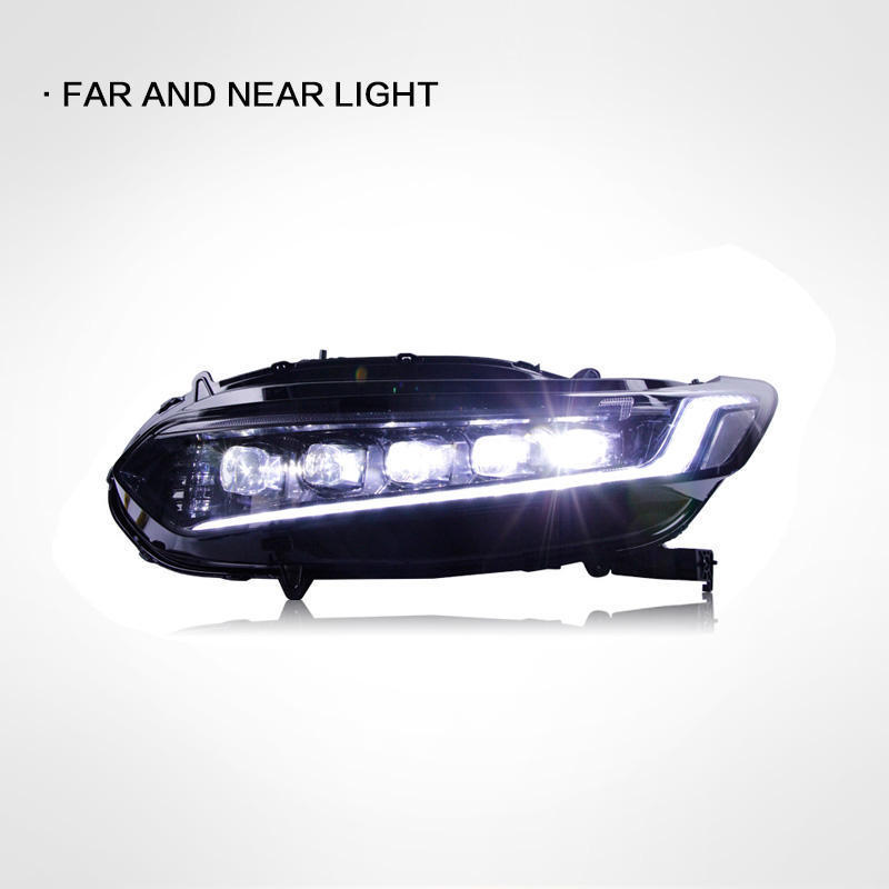 For Honda 10th generation Accord headlight assembly modified LED lens headlights running horse daytime running lights LED stream