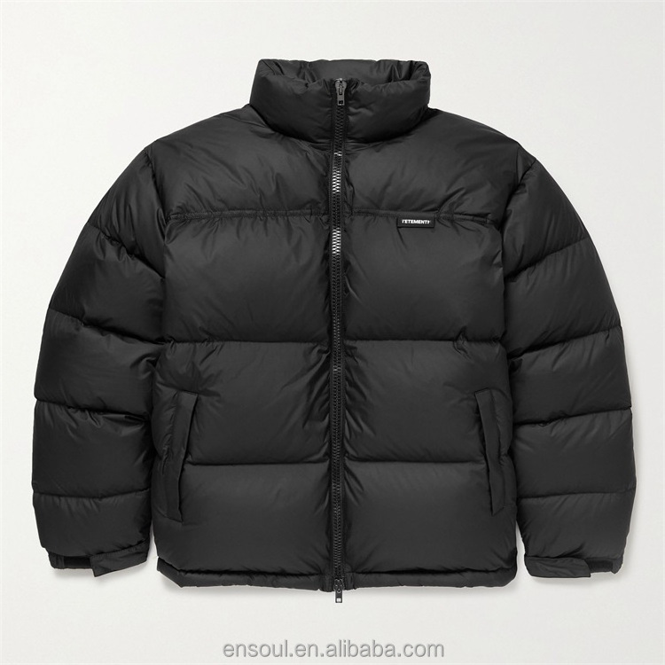 OEM Fashion Windproof Down Quilted Winter Custom Embroidered Logo Bubble Puffer Jacket For Men