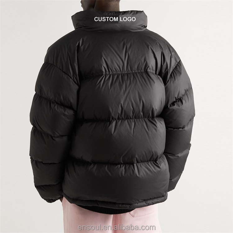 OEM Fashion Windproof Down Quilted Winter Custom Embroidered Logo Bubble Puffer Jacket For Men