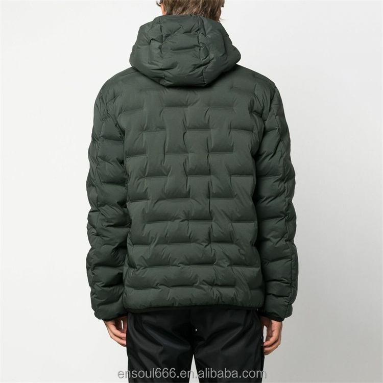 OEM Down-filled Quilted Water-resistant Outerwear Nylon ripstop Softshell Down Puffer Men's Jacket