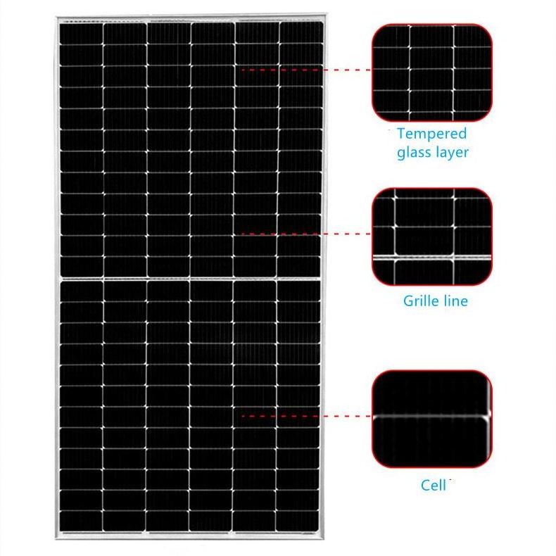 High Efficiency 5BB Mono Solarpanel half cell Monocrystalline panouri fotovoltaice 500w 450w 375w 350w 100 350 watt Solar Panels