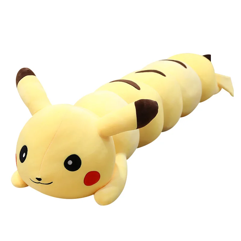 Wholesale Long Pikachu Plush Pillow Creative Caterpillar Plush Toy Stuffed Animals Caterpillar Throw Pillow