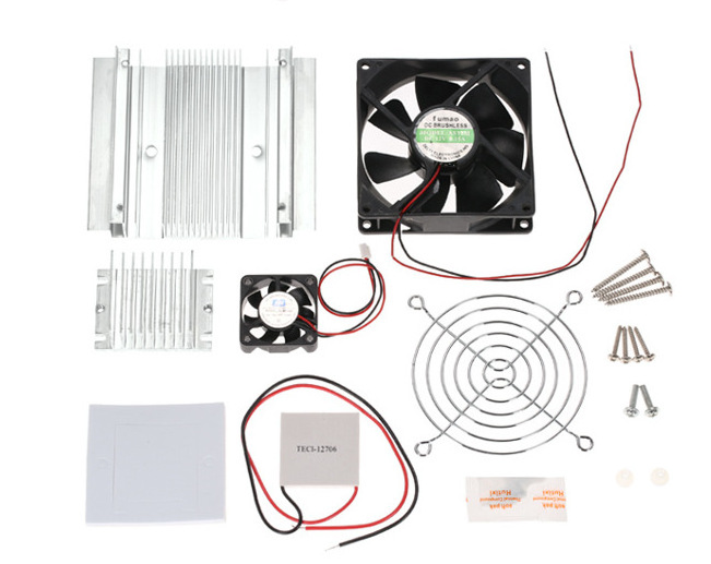 60W refrigeration cooler semiconductor air conditioning cooling module and cooling fan assembly